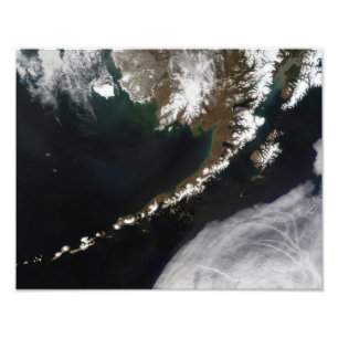 Foto As ilhas Aleutian e a península do Alasca
