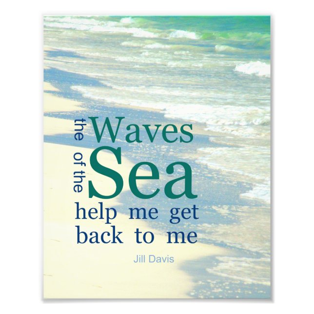 Foto As ondas da citação literária do mar (Frente)