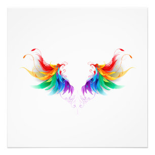 Foto Asas Fluffy Rainbow