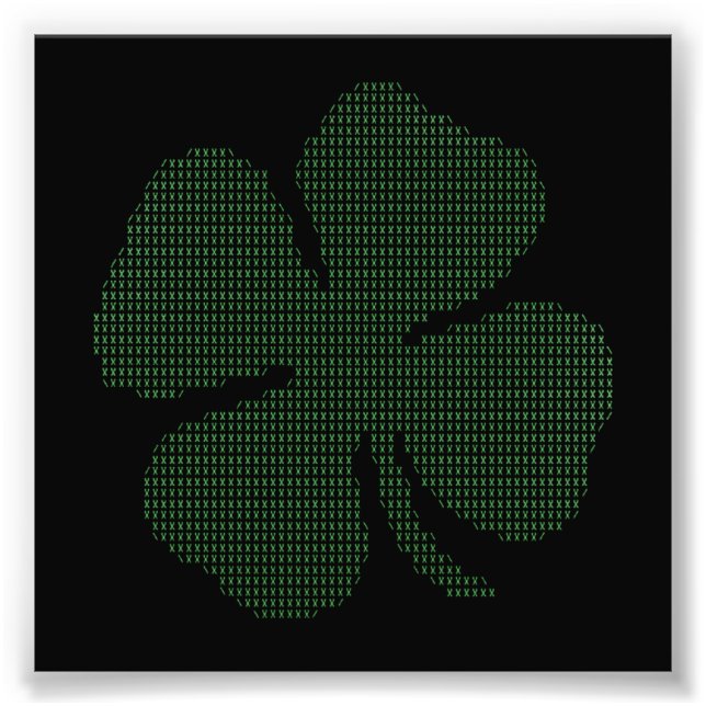 Foto Ascii Art Shamrock Four Folha (Frente)