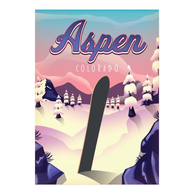 Foto Aspen Colorado Snowboard Poster (Frente)
