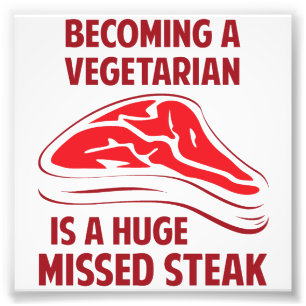 Foto Assentar bem em um vegetariano é um bife faltado