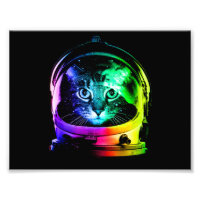 Astronauta colorido de gatos