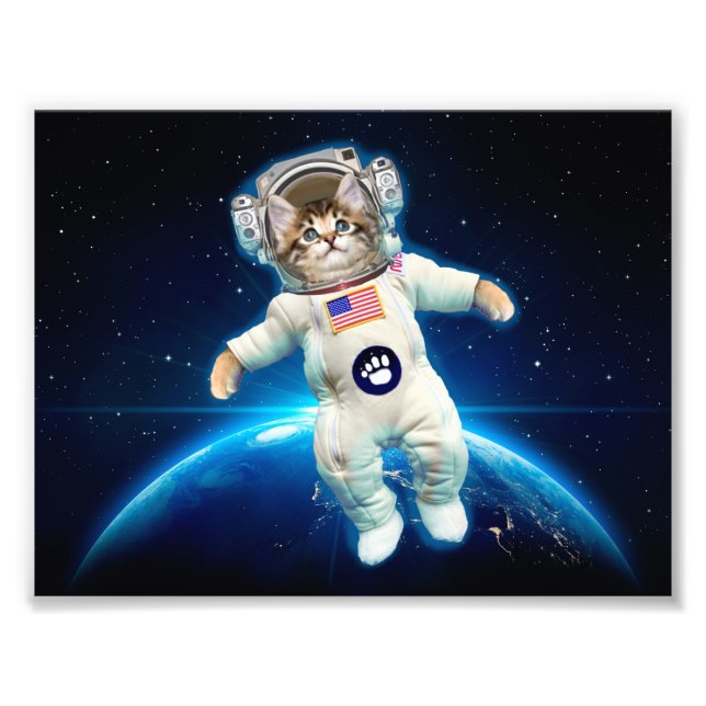 Foto Astronauta de gato no espaço (Frente)