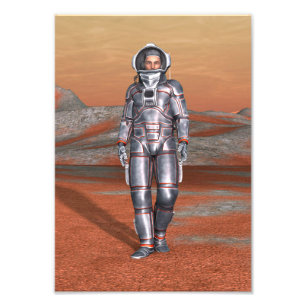 Foto Astronauta Mars - Explorador de Espaço no Planeta