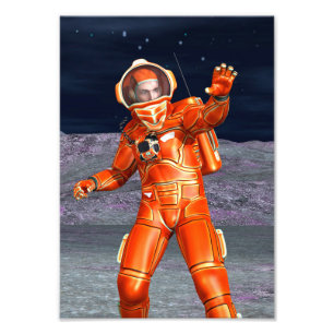 Foto Astronauta Mars Space Explorer no Planeta de Alien