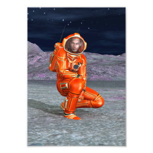 Foto Astronauta Mars Space Explorer no Planeta de Alien