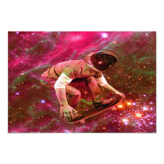 Foto Astronauta Skateboard (Frente)