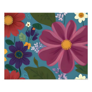 Foto Atraso Azul Sanguíneo: Padrão Floral Invisível