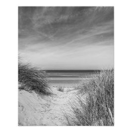Foto Através das Dunas até o Mar, Holkham Monocromático