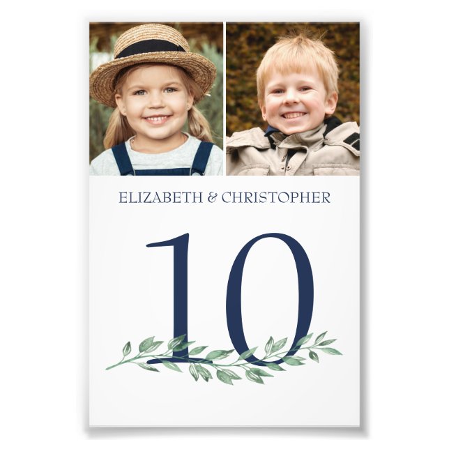 Foto Através Do Sinal De Número Da Tabela De Casamento  (Frente)