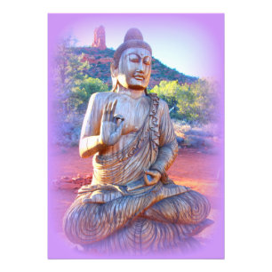 Foto aura buddha da lavanda