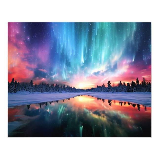 Foto Aurora Boreal, Luzes do Norte, (Frente)
