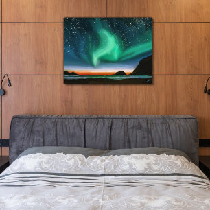 Foto Aurora Boreal - Pintura a Óleo