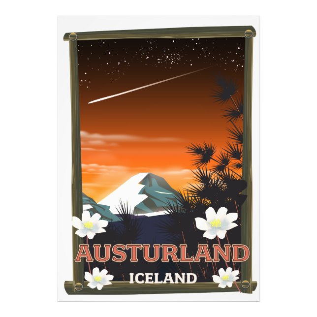 Foto Austurland iceland poster de viagens (Frente)