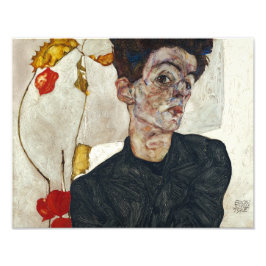 Foto Autorretrato com Physalis | Egon Schiele |
