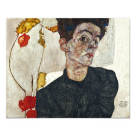 Foto Autorretrato com Physalis | Egon Schiele |