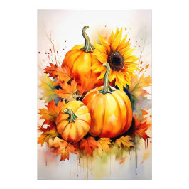 Foto Autumn Pumpkin & Sunflower