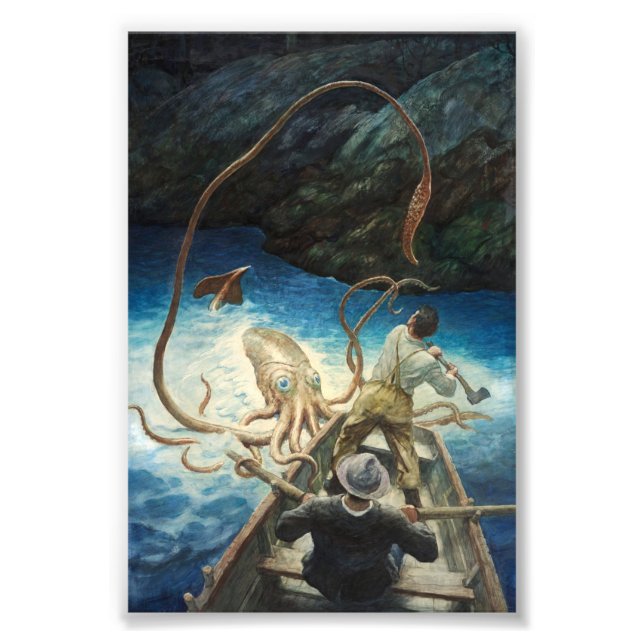 Foto Aventura da Lula Gigante por N. C. Wyeth (Frente)