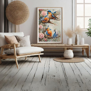 Foto Aves com Flores