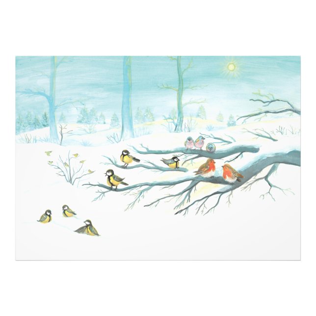 Foto Aves florestais no inverno (Frente)