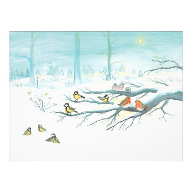 Foto Aves florestais no inverno (Frente)