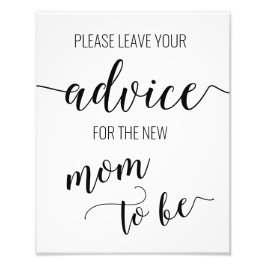 Foto Aviso para a mamãe ser Chá de fraldas Sign Card