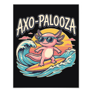 Foto Axolotl Axo-Palooza paródia estilo anos 90 de prai
