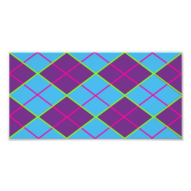 Foto Azul e roxo argyle (Frente)