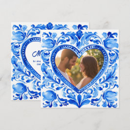 💙 Foto Azulejo Coração Ladrilho Agradecimento
