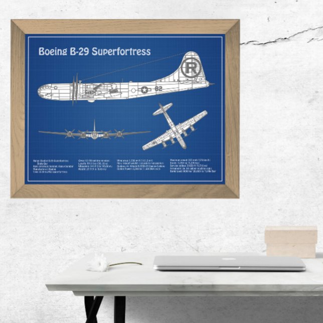 Foto B-29 Superfortaleza - Planos de Impressão de Avião (Criador carregado)