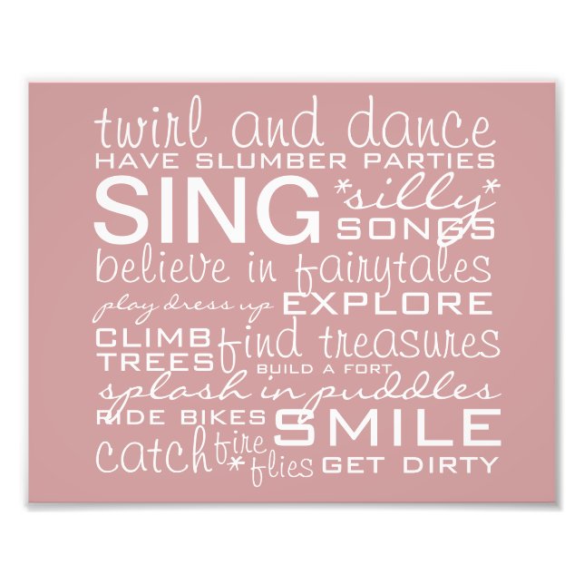 Foto Baby Girl Nursery Impressão (Frente)