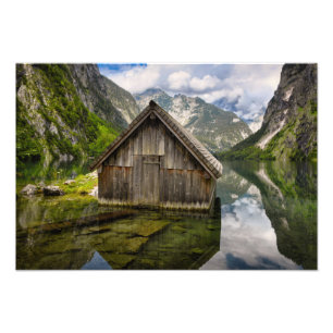 Foto Bairro no lago de Obersee nos Alpes na Alemanha