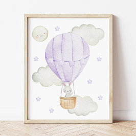 Foto Balão de Ar Quente Roxo, Animais, Coelho, Lua