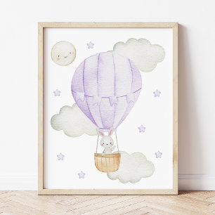 Foto Balão de Ar Quente Roxo, Animais, Coelho, Lua