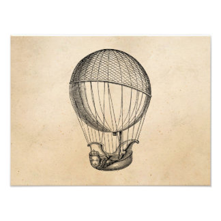 Foto Balão de Ar Quente Vintage Balão de Barcos Retro B