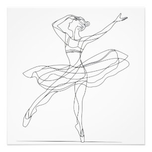 Foto Ballerina Line Art