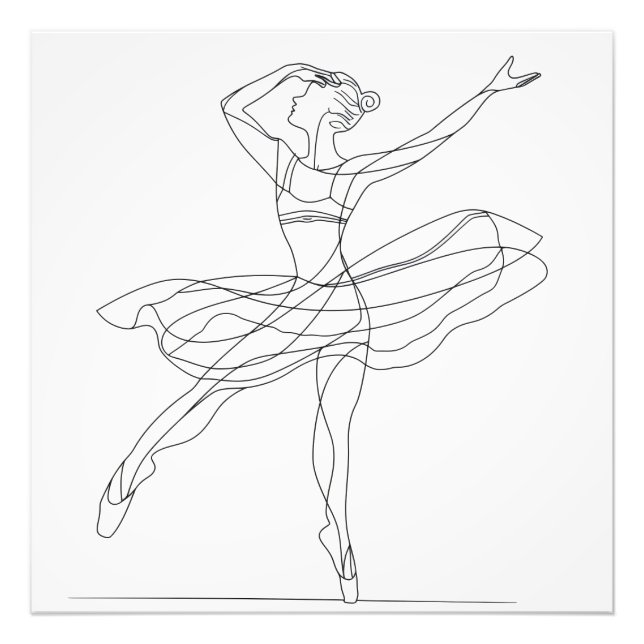 Foto Ballerina Line Art (Frente)