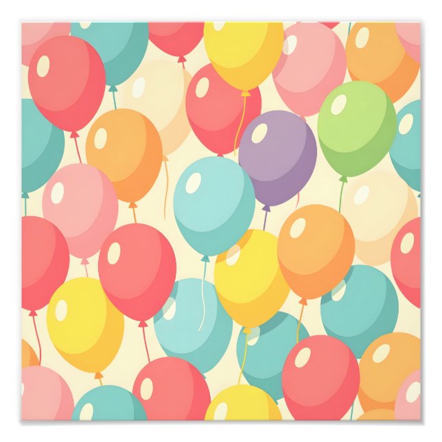 Foto Balões de festa em cores diferentes (Frente)