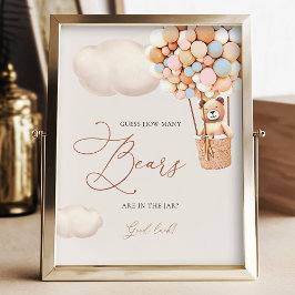 Foto Balões de Urso Azul Rosa Adivinham Quantos Ursos S