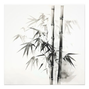 Foto Bambu de pintura a tinta