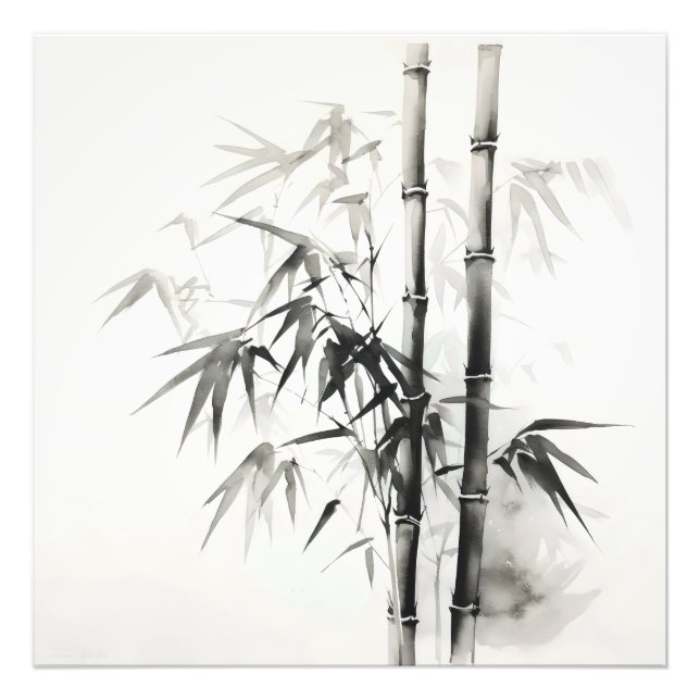 Foto Bambu de pintura a tinta (Frente)