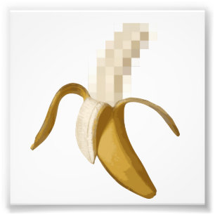 Foto Banana descascada censurada suja