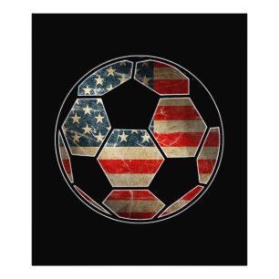 Foto Bandeira Americana na Bola do Futebol - Bandeira d