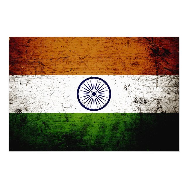 Foto Bandeira Black Grunge India (Frente)
