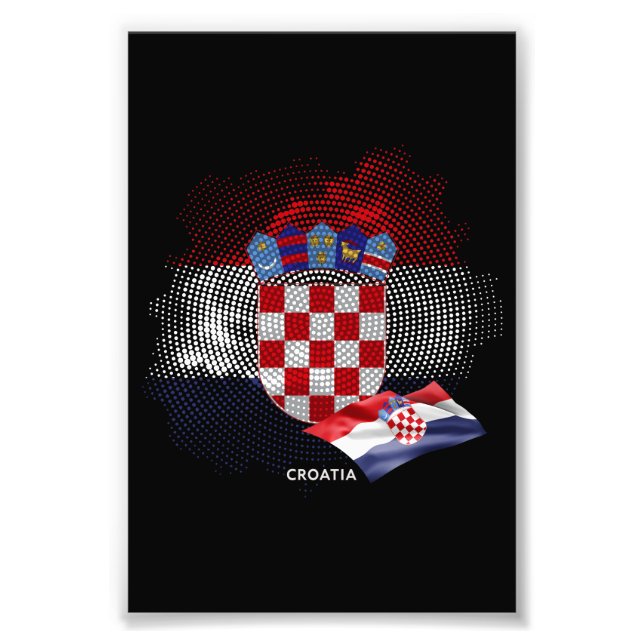 Foto bandeira da Croácia (Frente)