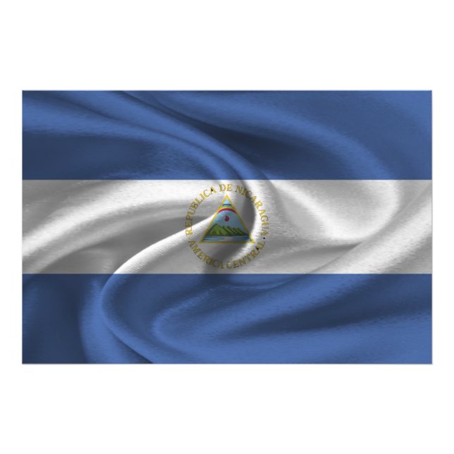Foto Bandeira da Nicarágua (Frente)