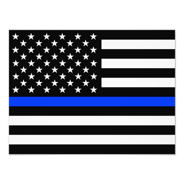 Foto Bandeira da Polícia Thin Blue Line (Frente)