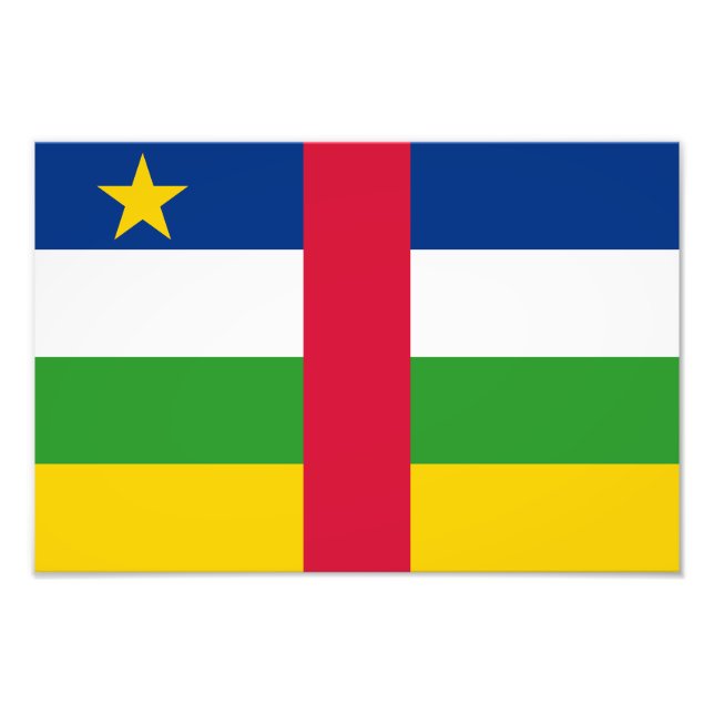 Foto Bandeira da República Centro-Africana (Frente)