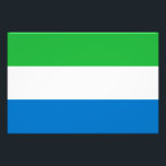 Foto Bandeira da Serra Leoa<br><div class="desc">Bandeira patriótica da Serra Leoa.</div>